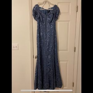 Embroidered Tadashi Shoji Sequened Gown